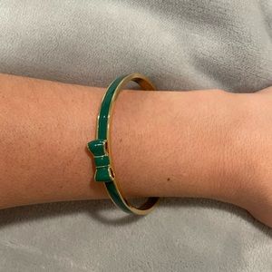 Kate Spade - Ready Set Bow Bangle - Green & Gold